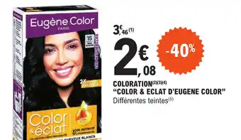 E.Leclerc COLORATION(2)(3)(4) "COLOR & ECLAT D'EUGENE COLOR" offre