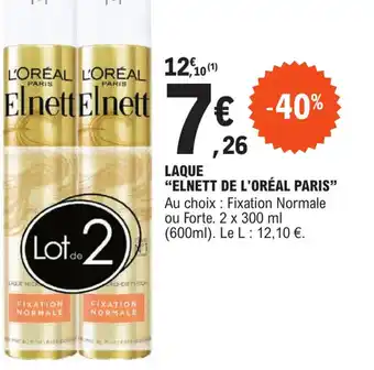 E.Leclerc LAQUE "ELNETT DE L'ORÉAL PARIS" offre