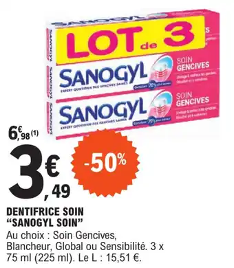E.Leclerc DENTIFRICE SOIN "SANOGYL SOIN" offre