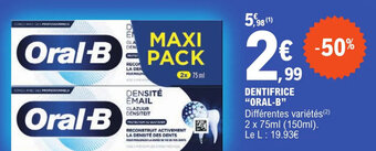 E.Leclerc DENTIFRICE "ORAL-B" offre