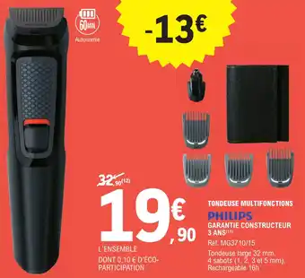 E.Leclerc TONDEUSE MULTIFONCTIONS PHILIPS offre