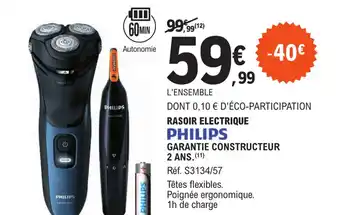E.Leclerc RASOIR ELECTRIQUE PHILIPS offre