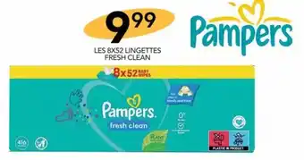 Stokomani LES 8X52 LINGETTES FRESH CLEAN Pampers. offre