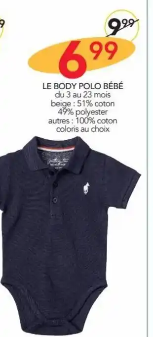 Stokomani LE BODY POLO BÉBÉ offre