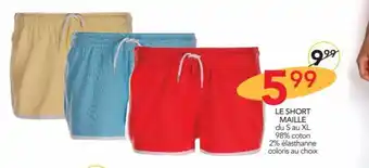 Stokomani LE SHORT MAILLE du S au XL 98% coton 2% élasthanne coloris au choix offre