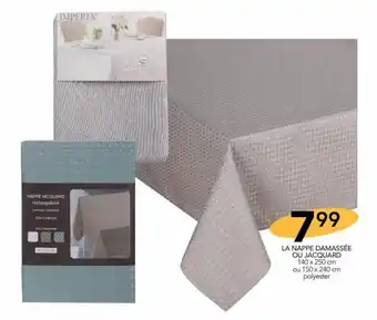 Stokomani LA NAPPE DAMASSÉE OU JACQUARD 140 x 250 cm offre