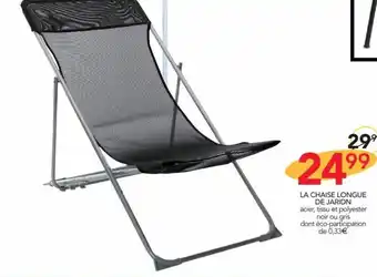 Stokomani LA CHAISE LONGUE DE JARIDN offre