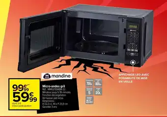 Carrefour Micro-ondes gril offre