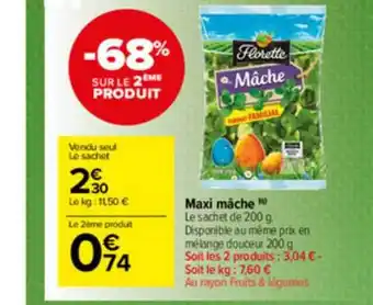 Carrefour Market Maxi Mâche Florette offre