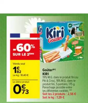 Carrefour Market Goûter Kiri offre