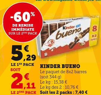 U Express Kinder kinder bueno offre