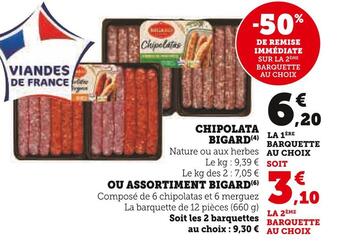 U Express Bigard chipolata offre