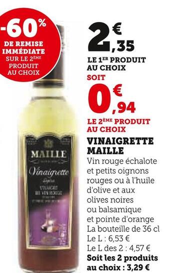 U Express Maille vinaigrette offre