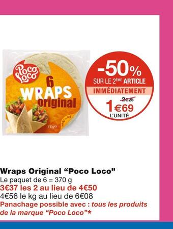Monoprix Poco loco wraps original offre