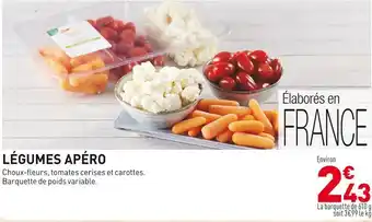 Grand Frais Légumes apéro offre