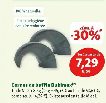 Maxi Zoo Bubimex cornes de buffle offre