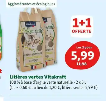 Maxi Zoo Vitakraft litières vertes offre