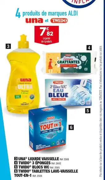 ALDI Una/twido 4 produits de marque aldi offre