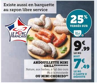 Super U Andouillette mini grill offre