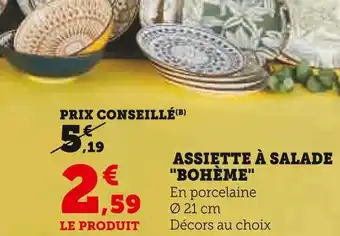 U Express Assiette à salade bohème offre