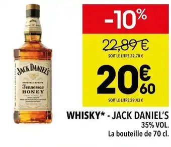 Supeco Jack daniel’s whisky offre