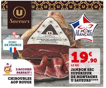 Super U U saveurs jambon sec supérieur de montagne offre