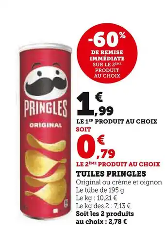 Super U Pringles tuiles pringles offre