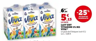 U Express Candia lait uht vitamine 1% mg offre