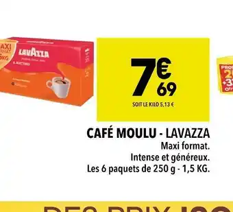 Supeco Lavazza café moulu offre
