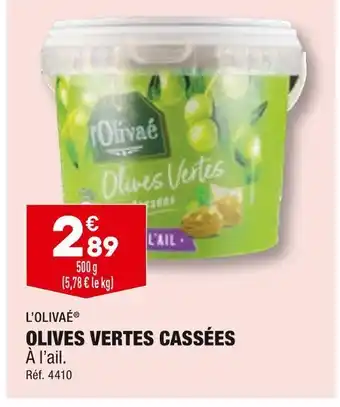 ALDI L’olivaé olives vertes cassées offre