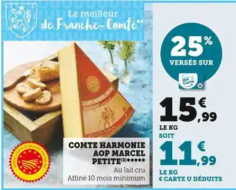 Super U Marcel petite comte harmonie aop offre