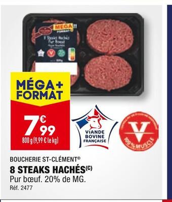 ALDI Boucherie st-clément 8 steaks hachés offre