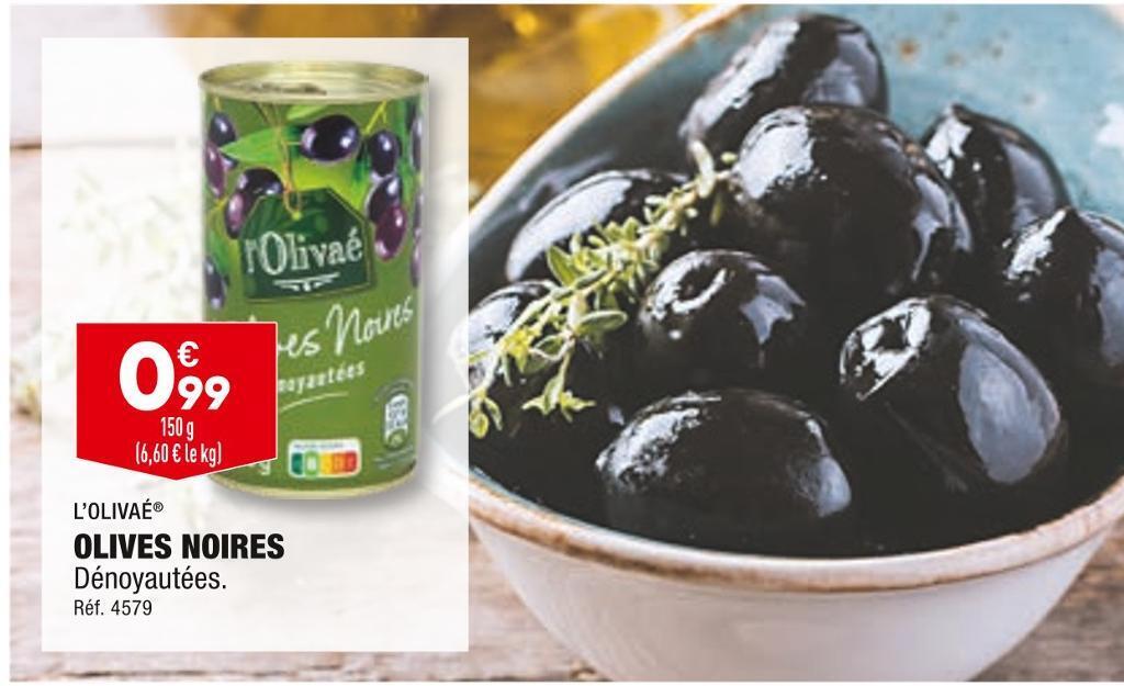 Promo L’olivaé olives noires chez ALDI