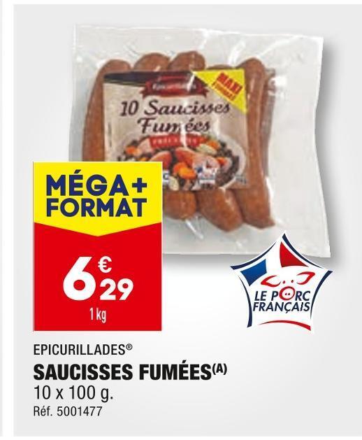Promo Epicurillades saucisses fumées chez ALDI