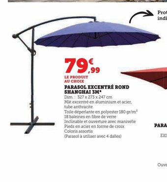 PARASOL EXCENTRÉ ROND SHANGHAI 3M*