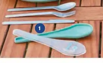 Super U SET 3 COUVERTS RÉUTILISABLES U En inox Coloris au choix offre