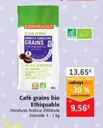 Colruyt Café grains bio Ethiquable offre
