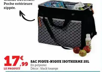 Super U SAC PIQUE-NIQUE ISOTHERME 25L offre