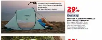 Super U Bestway TENTE DE PLAGE POP-UP PAVILLO offre