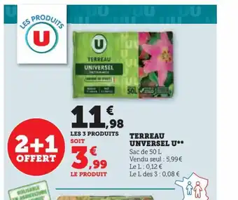 Super U TERREAU UNIVERSEL offre