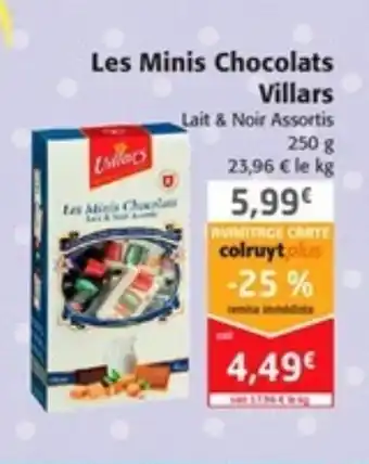 Colruyt Les Mini Chocolat Villars offre