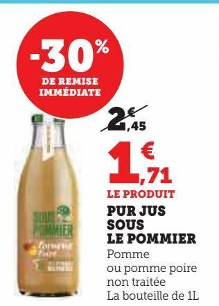 Super U Pur jus sous le pommier offre