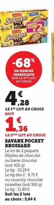 Super U Savane pocket brossard offre