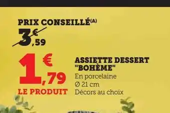 Super U Assiettes dessert boheme offre