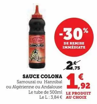 Super U Sauces colona offre