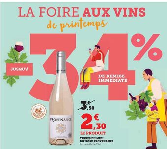 Super U Terres du midi igp rose provenanc offre