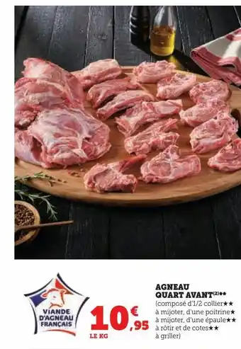 Super U Agneau quart avant offre