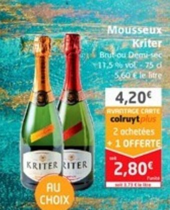 Colruyt Mousseux Kriter offre
