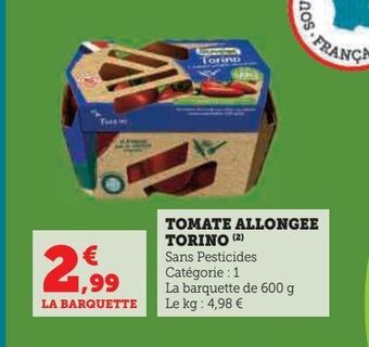 Super U Tomate allongee torino offre