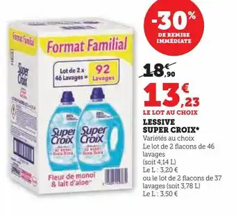Super U Lessive super croix* offre